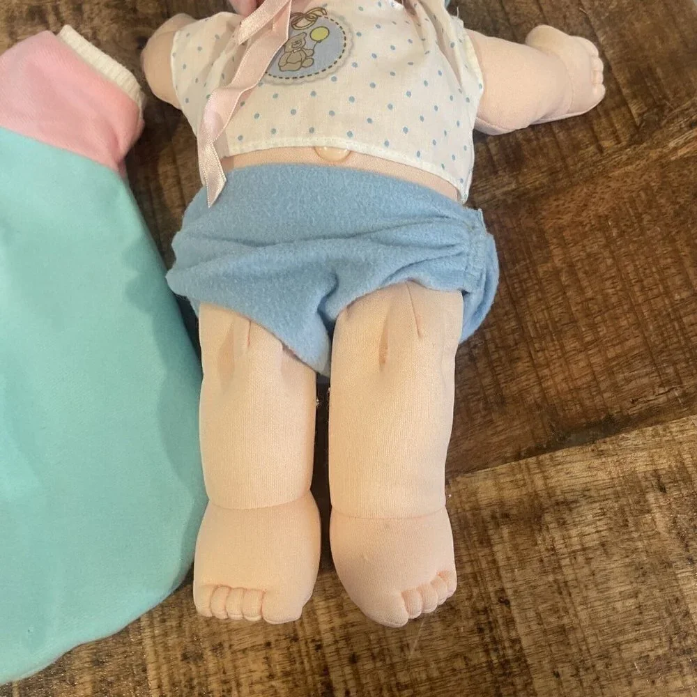 Vintage Mattel 1991 Magic Nursery Newborn Baby Doll and Pajamas and Bonnet